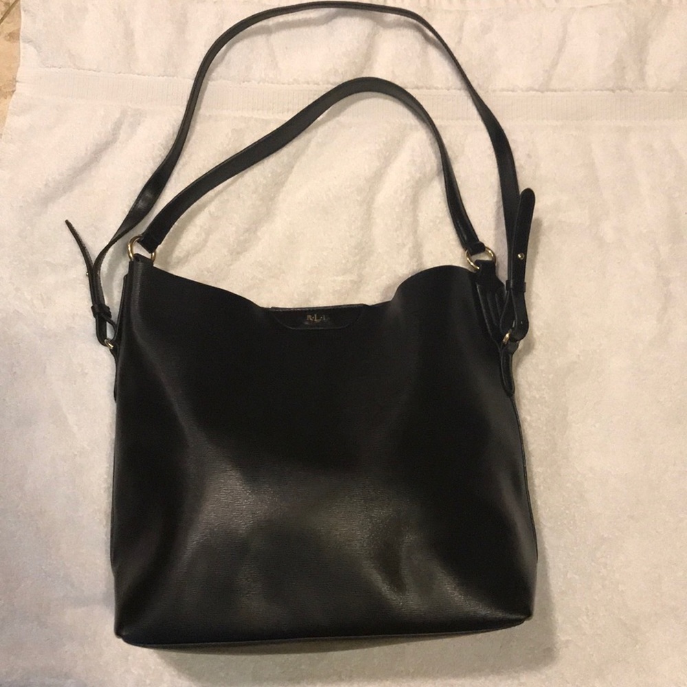 Black leather Ralph Lauren purse
